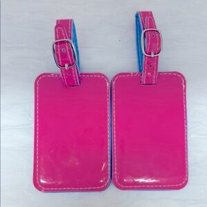 Pink and Blue Carryon Luggage Tags